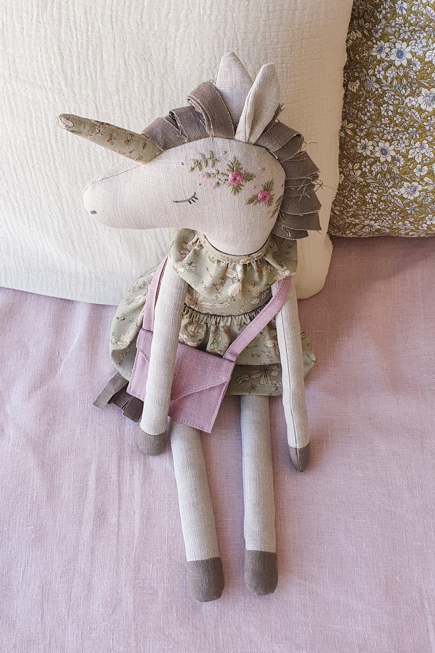 Harmony Unicorn Doll-Olive Green