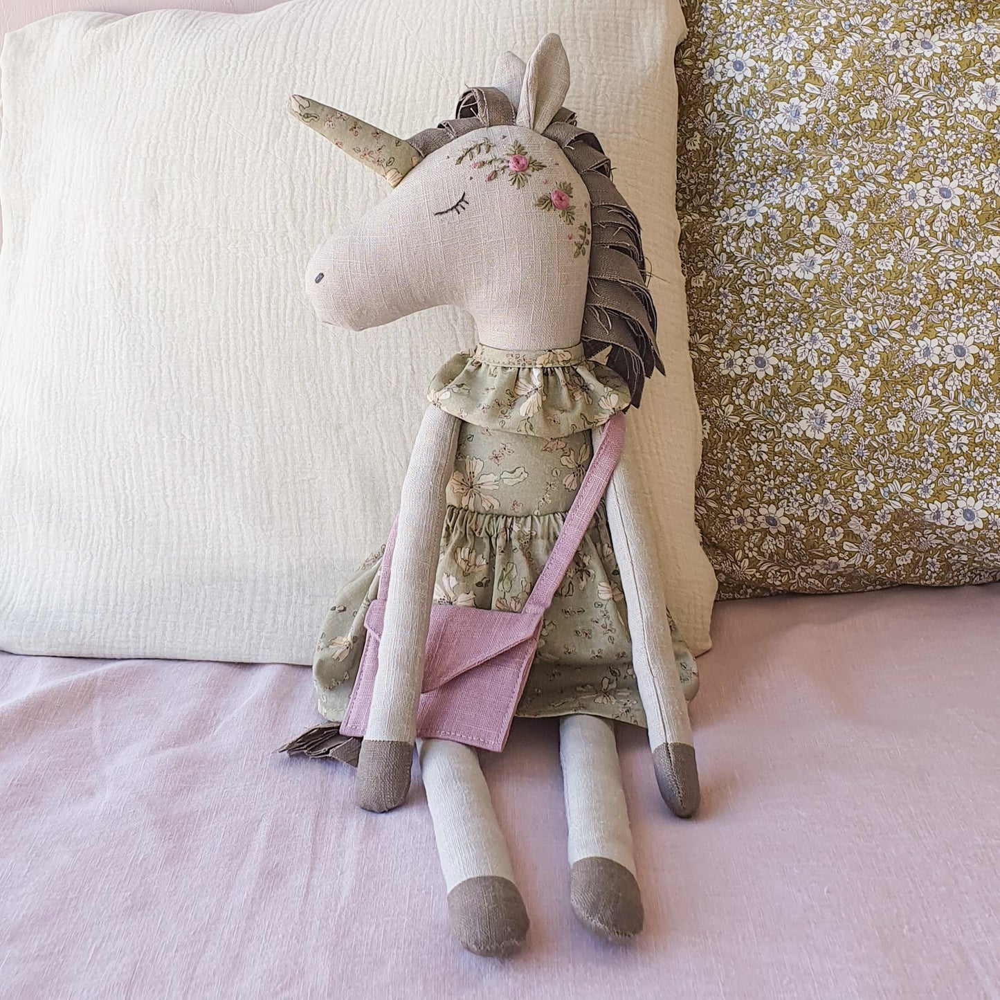 Harmony Unicorn Doll-Olive Green