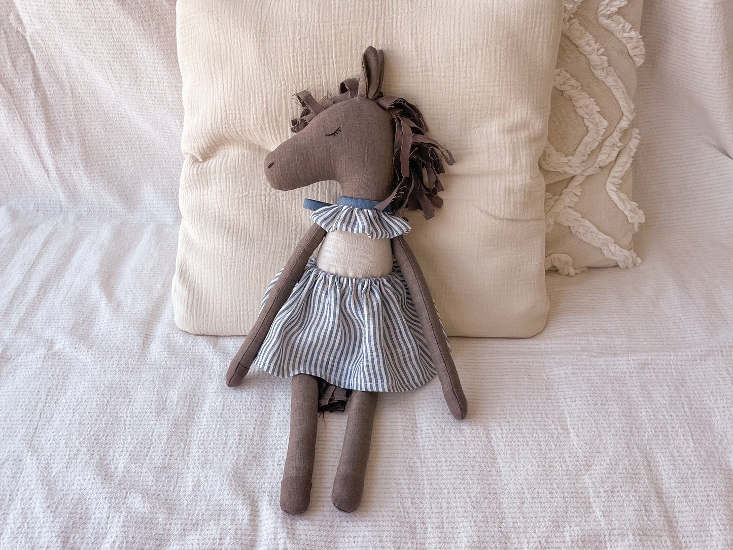 Breeze Horse Doll- Navy Blue Stripes