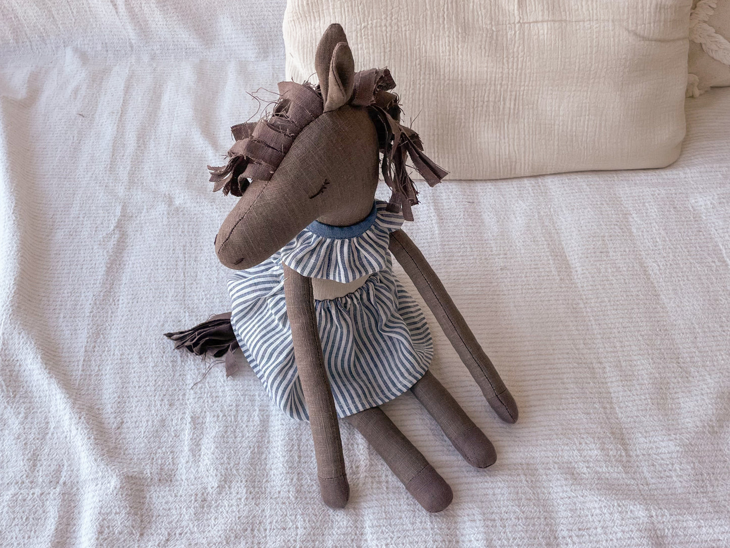 Breeze Horse Doll- Navy Blue Stripes