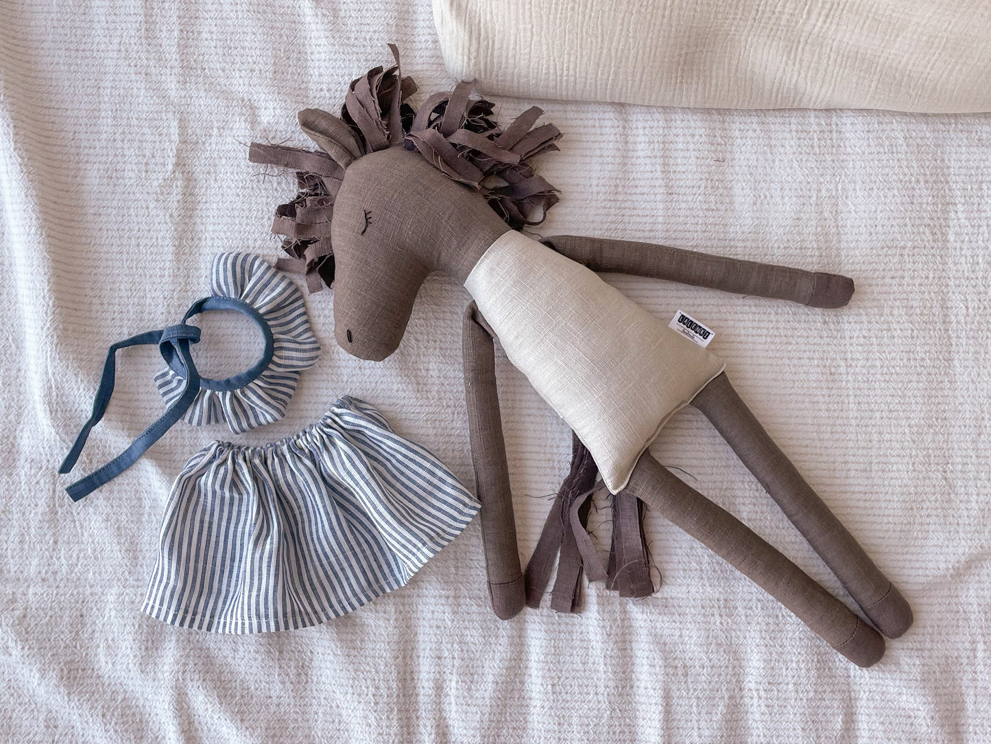 Breeze Horse Doll- Navy Blue Stripes
