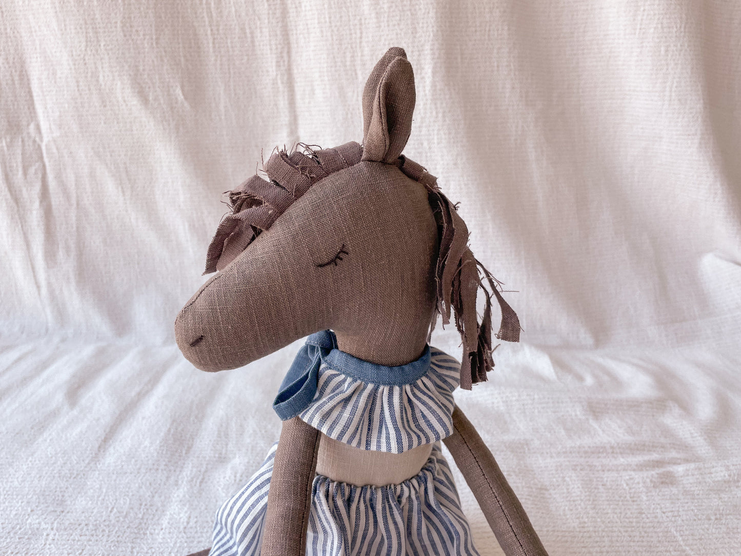 Breeze Horse Doll- Navy Blue Stripes