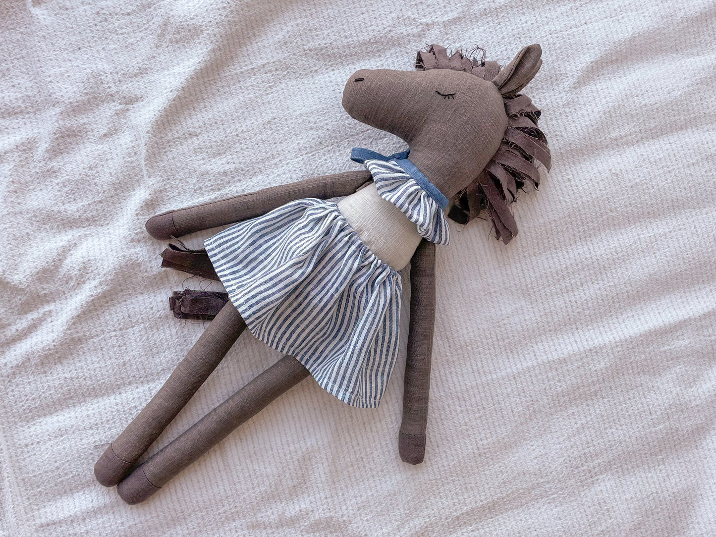 Breeze Horse Doll- Navy Blue Stripes