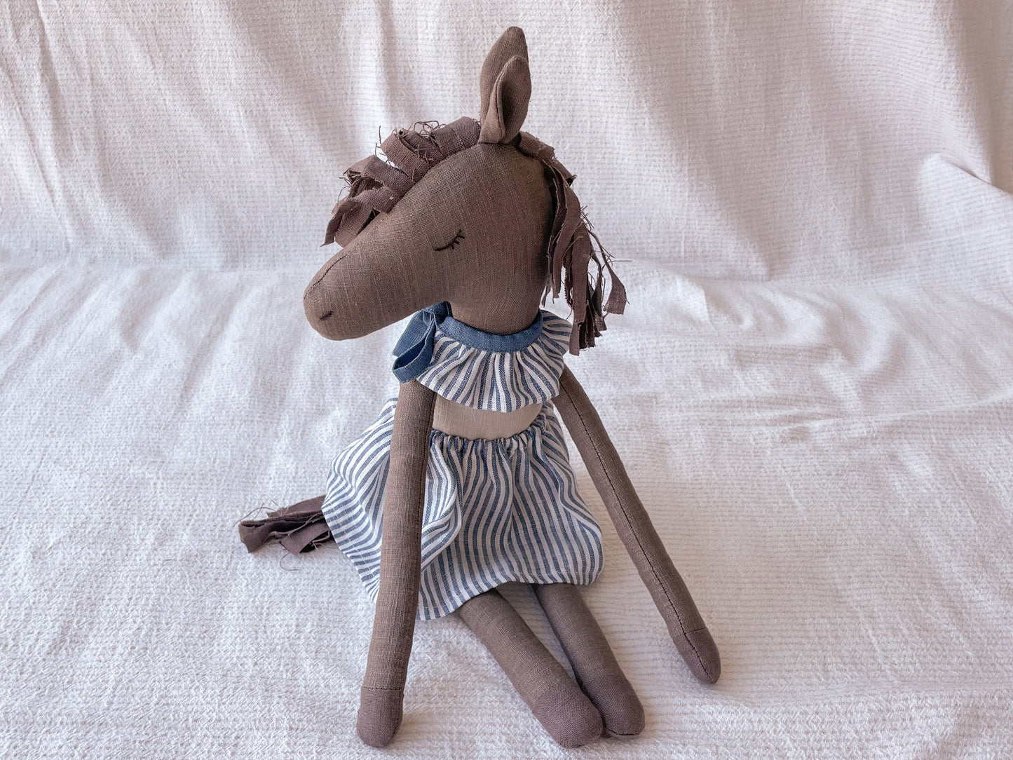 Breeze Horse Doll- Navy Blue Stripes
