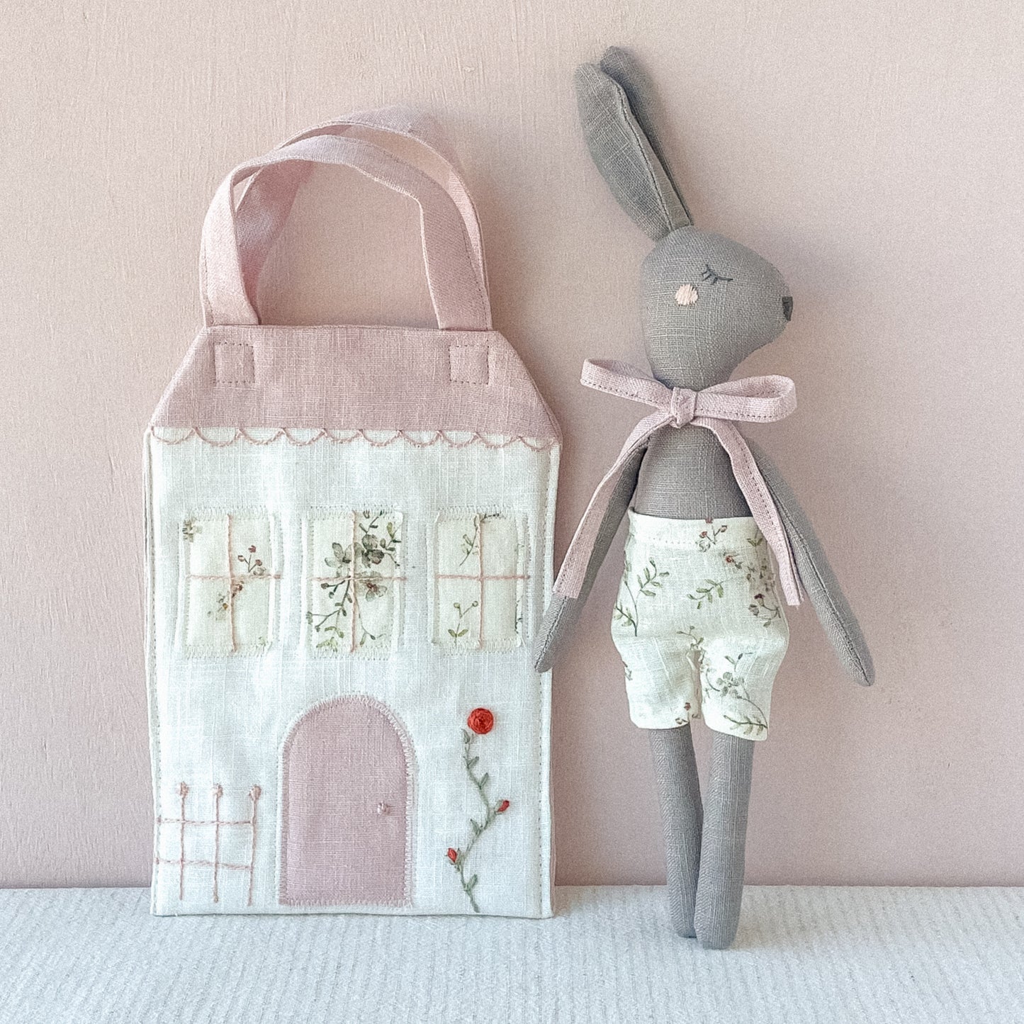 Rosie bunny doll & house bag