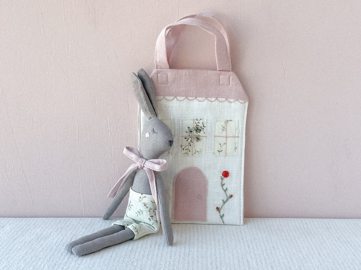 Rosie bunny doll & house bag