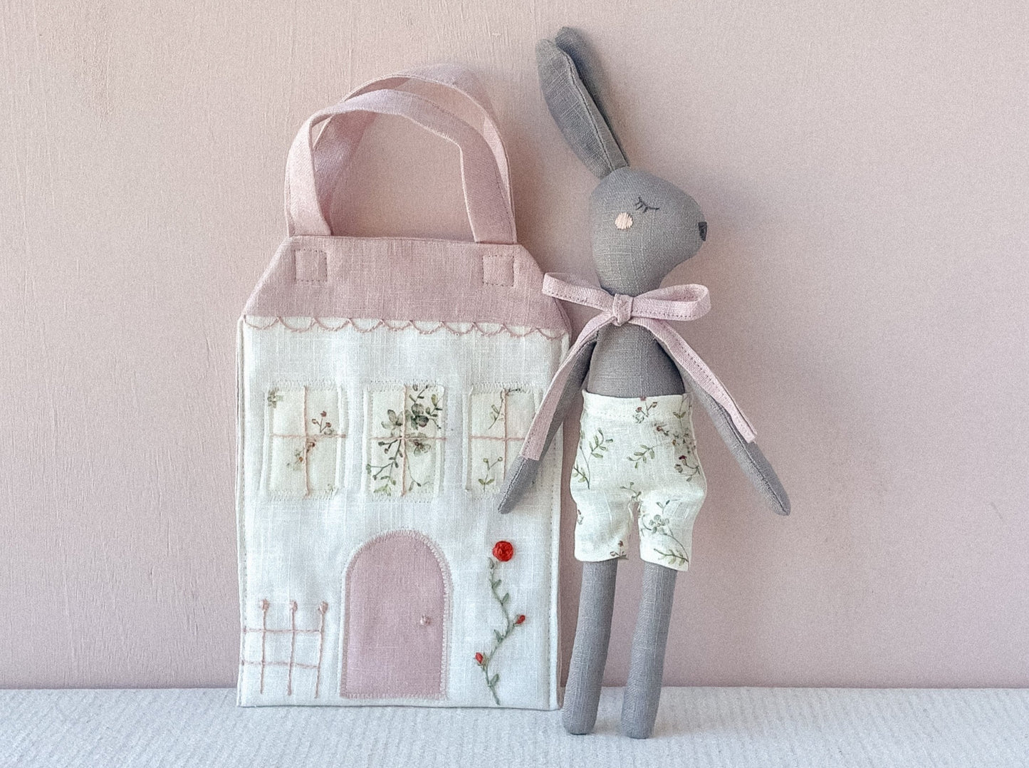 Rosie bunny doll & house bag