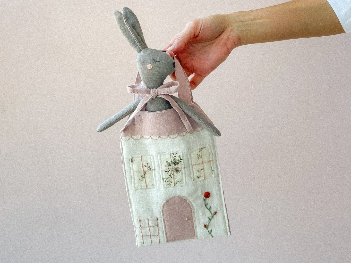 Rosie bunny doll & house bag