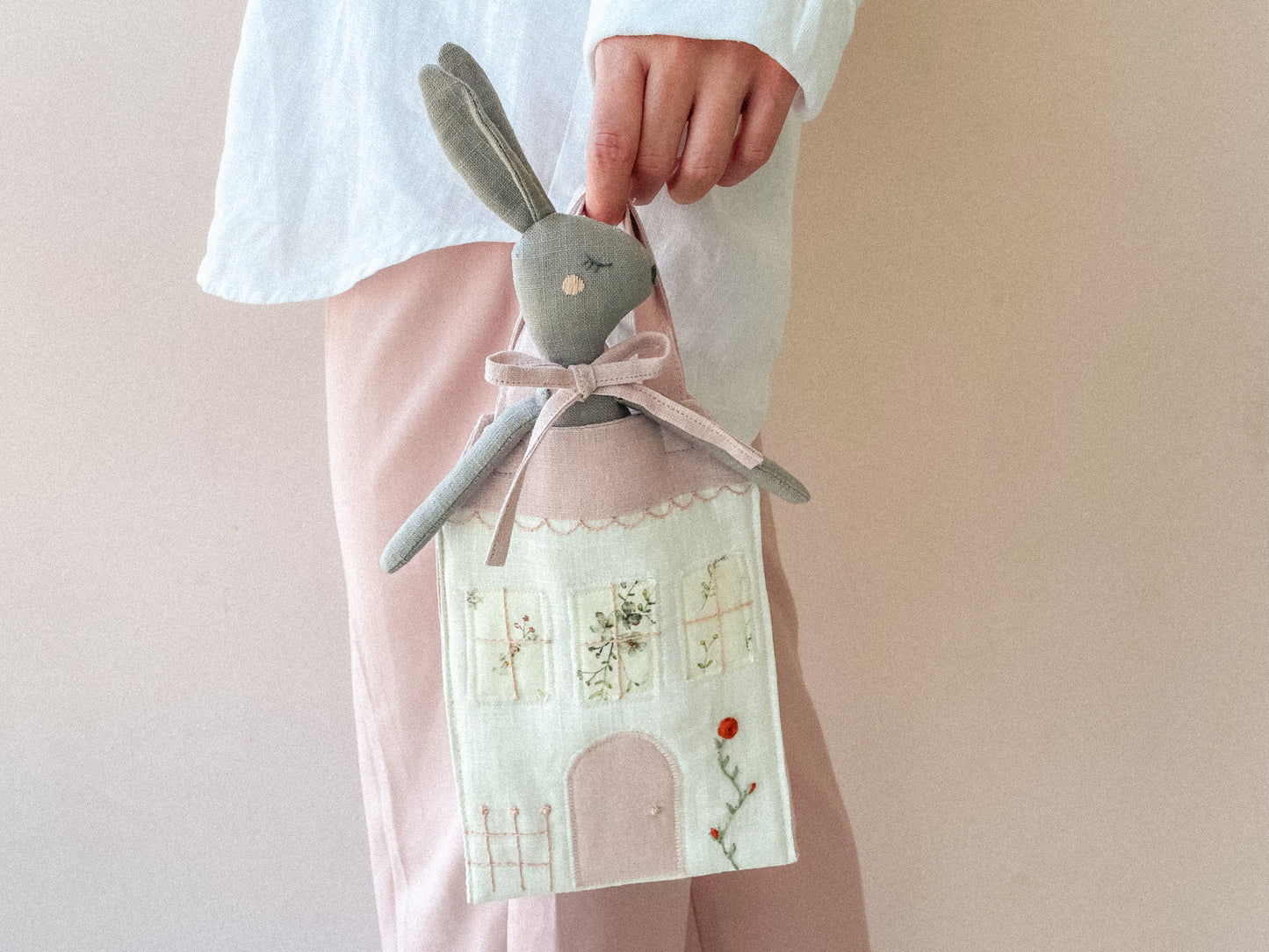 Rosie bunny doll & house bag