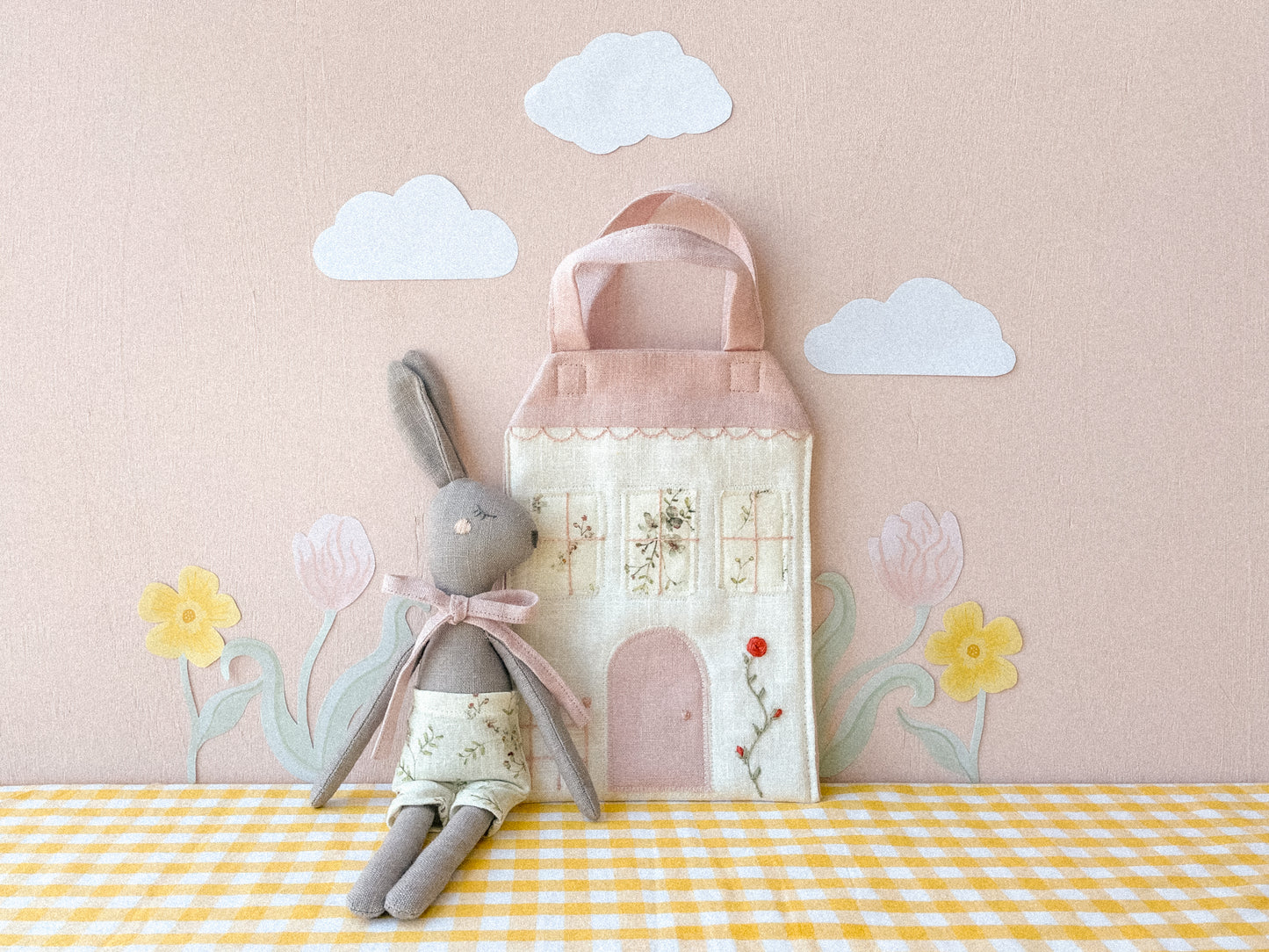 Rosie bunny doll & house bag