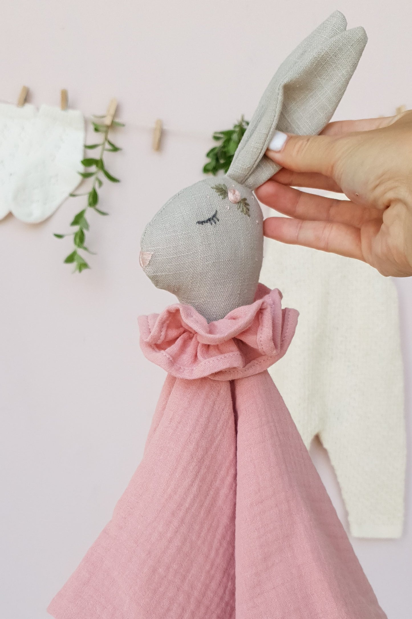 Bunny cotton comforter-pink