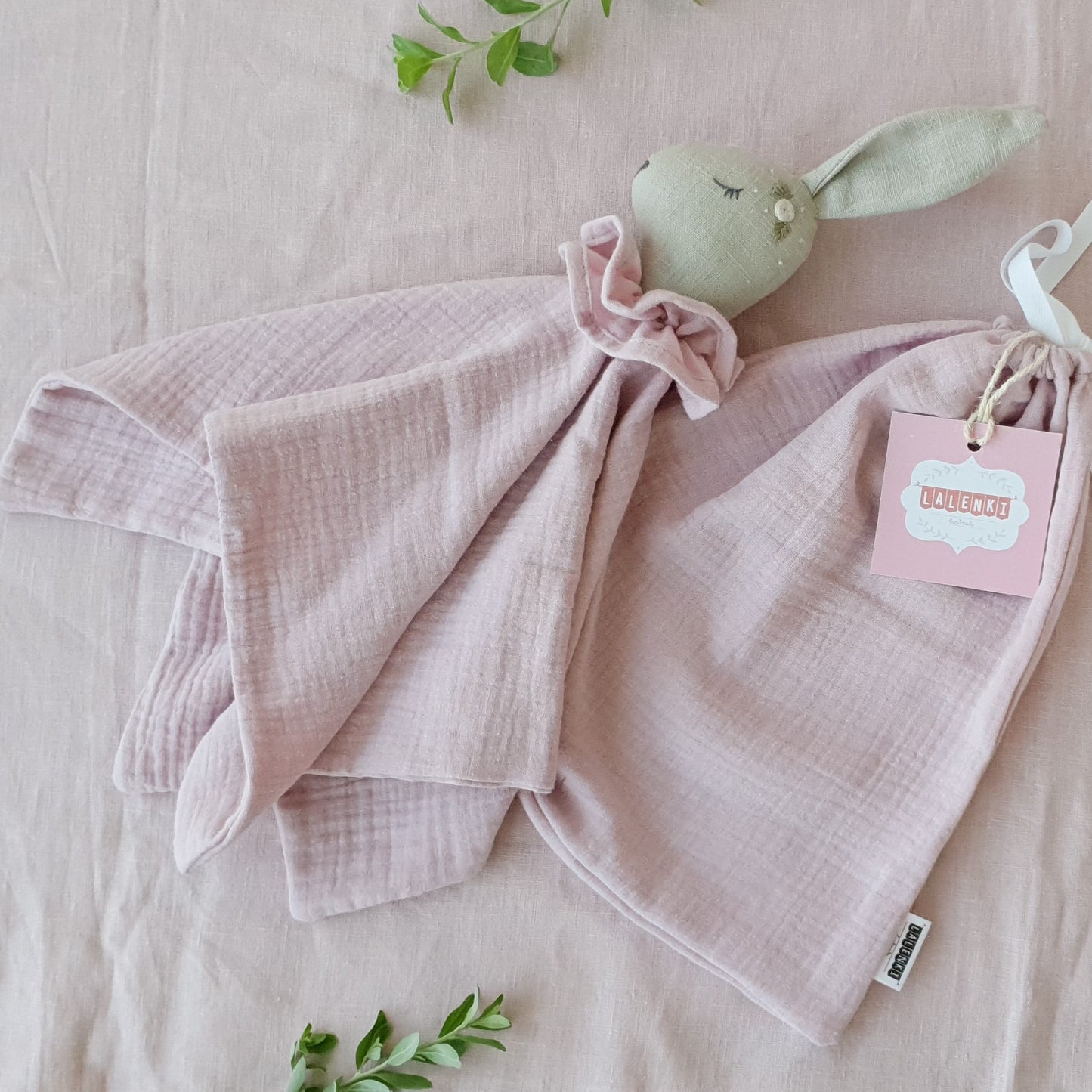 Bunny cotton comforter-dusty pink