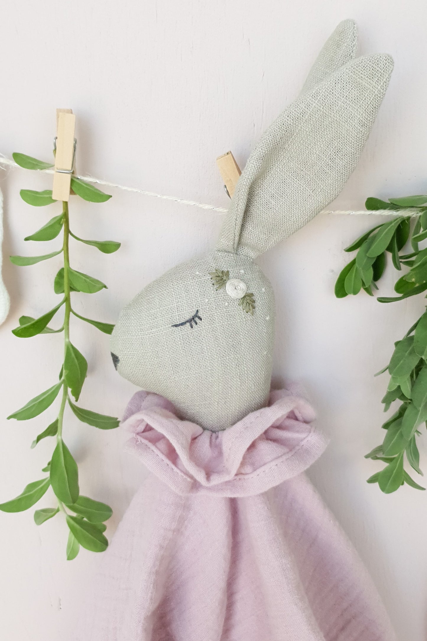 Bunny cotton comforter-dusty pink