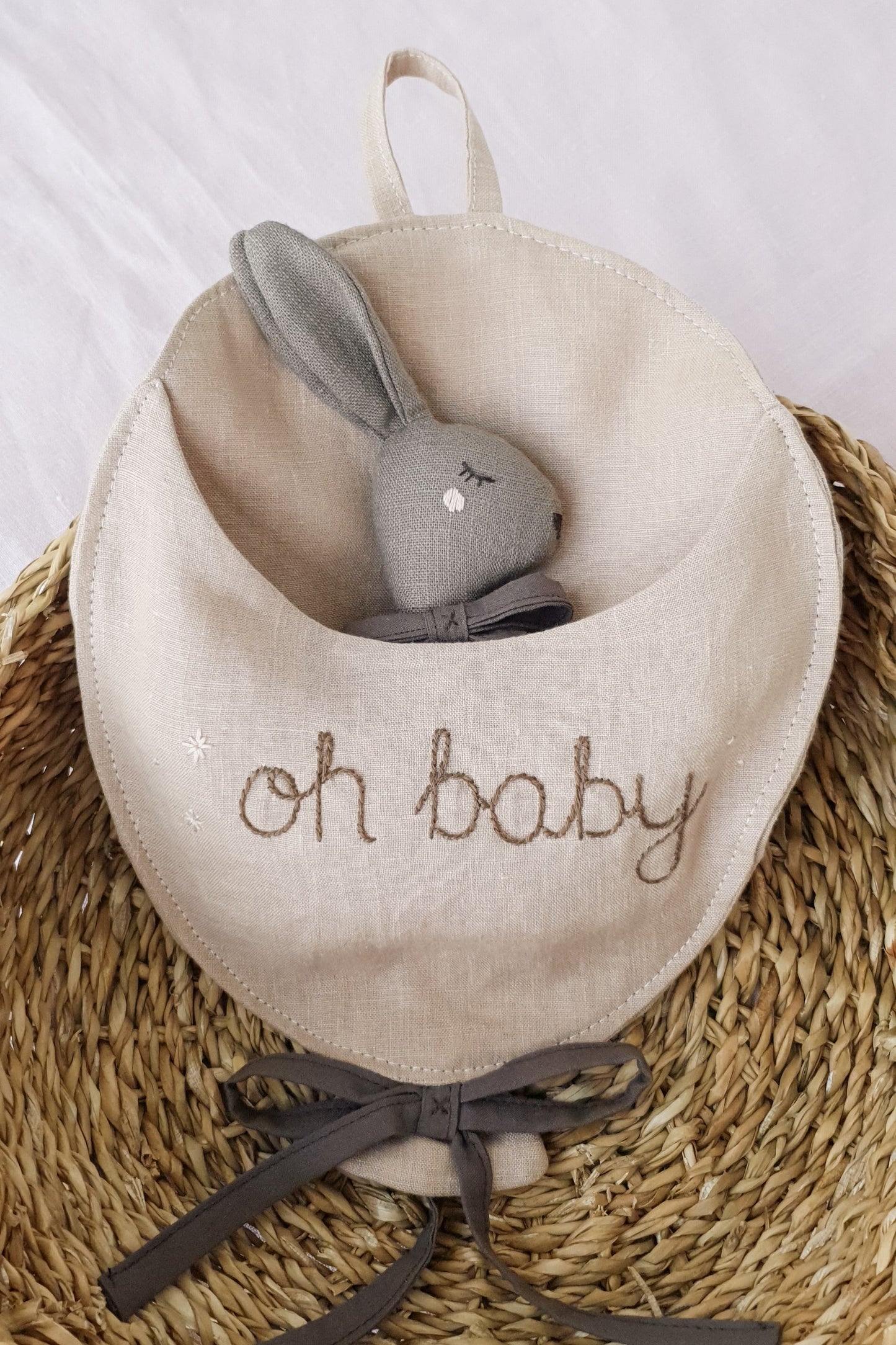 Hazel bunny doll with & balloon pocket- beige
