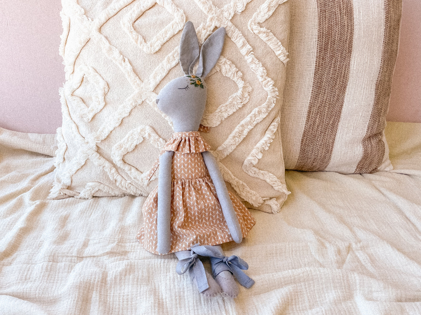 Autumn bunny doll- mustard