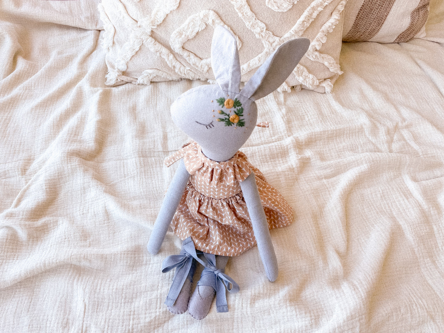 Autumn bunny doll- mustard