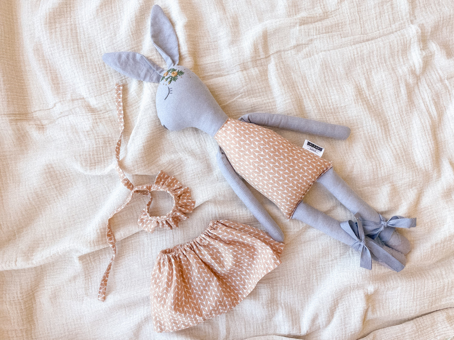 Autumn bunny doll- mustard